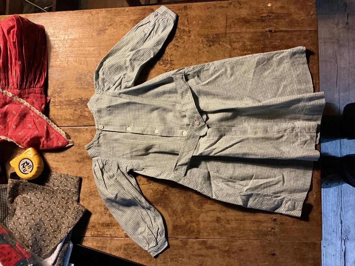 Blue Homespun Childs/Dolls Dress
