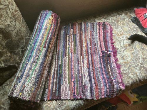 Old Rag Rug 13 1/2 Feet Long