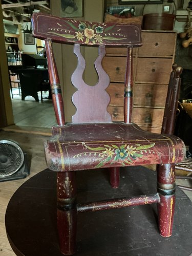 Great Painted Rare Child’s/Doll Chair
