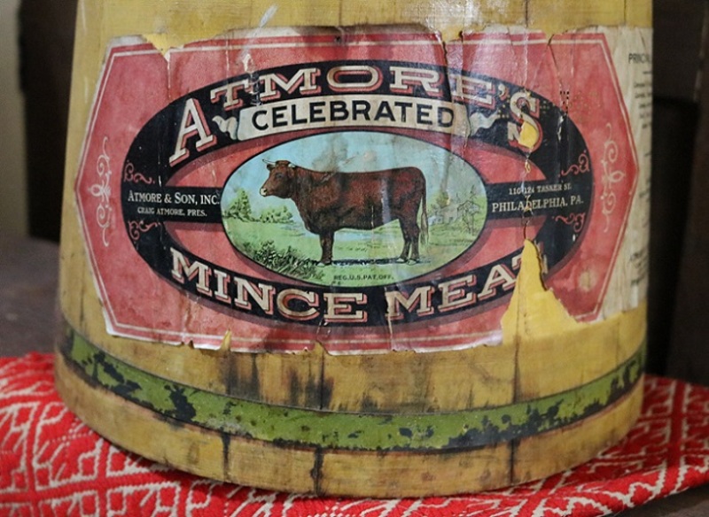 Firkin Mincemeat Bucket in Mustard Paint