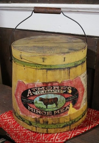Firkin Mincemeat Bucket in Mustard Paint