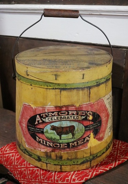 Firkin Mincemeat Bucket in Mustard Paint