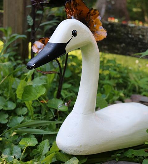 PA Folk Art Swan Decoy – Signed Geo Dohner 1976