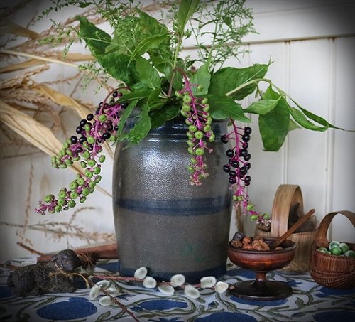 Stoneware PA Striper Jar