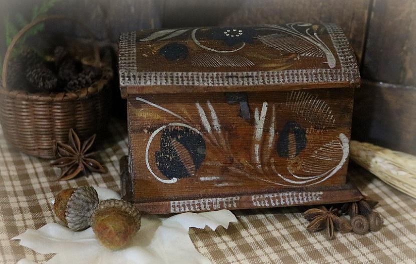 Early Miniature Swedish Trinket Box