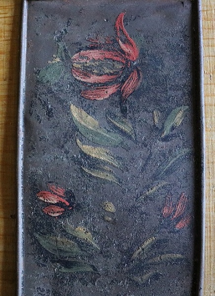Tin Wall Sconce Paint Decorated