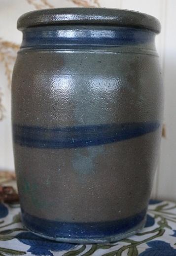 Stoneware PA Striper Jar