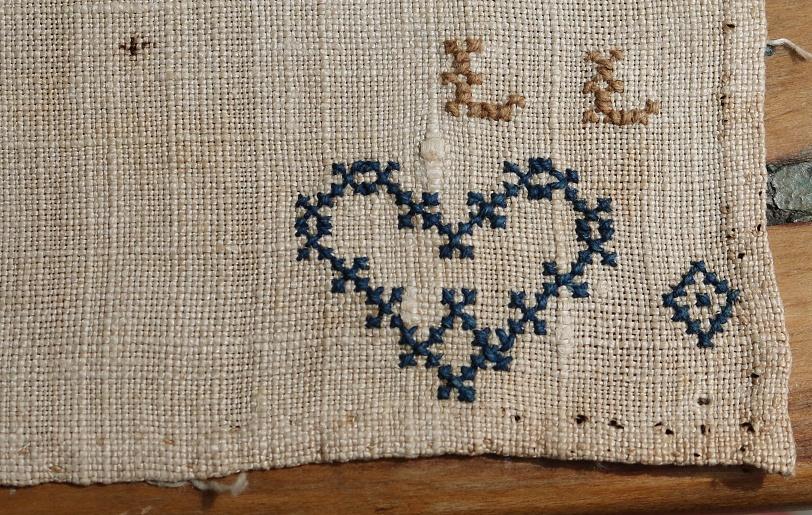 Early Sampler with Heart Motif