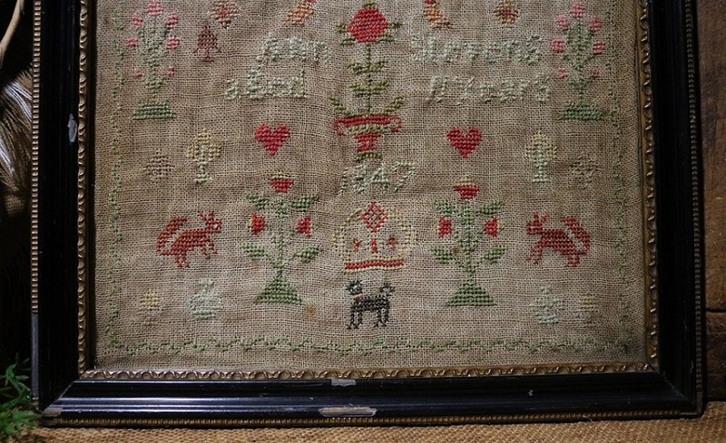 Marking and Pictorial Sampler dated 1847