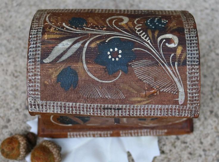 Early Miniature Swedish Trinket Box