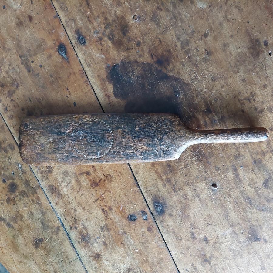 Early Wooden Milk Skimmer