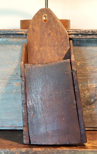 Primitive Red Hanging Candle Box
