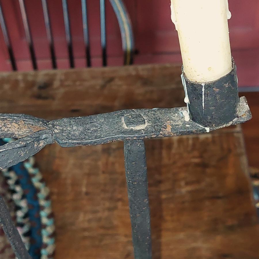 18th Century Iron Candle and Rush Light