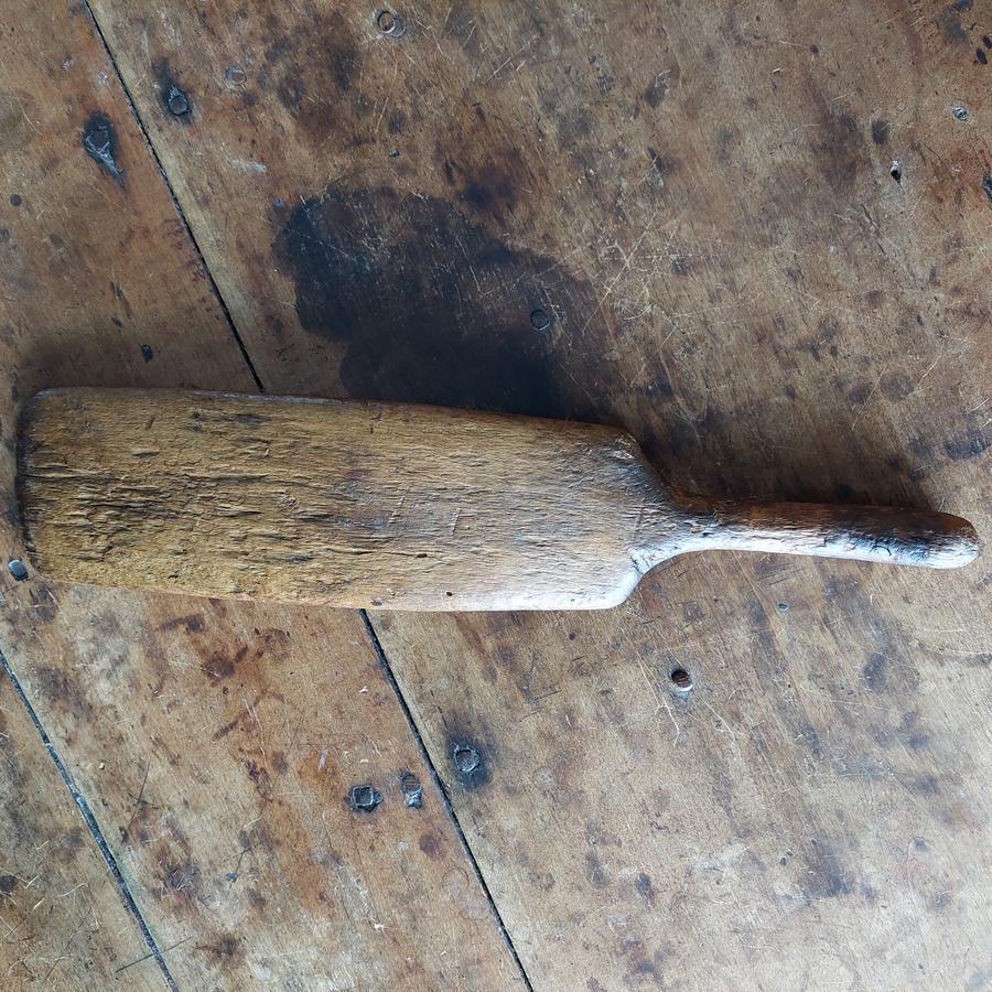 Early Wooden Milk Skimmer