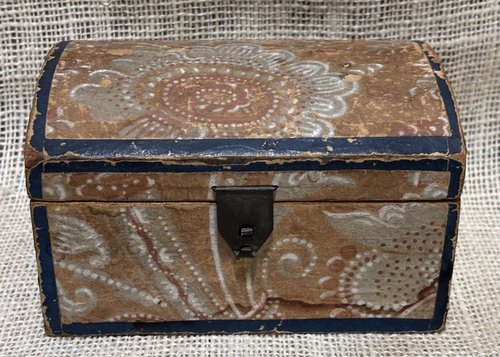19th Century Miniature Dome-Top Wallpaper Box