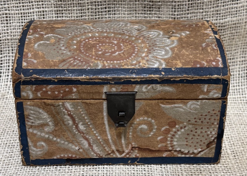 19th Century Miniature Dome-Top Wallpaper Box