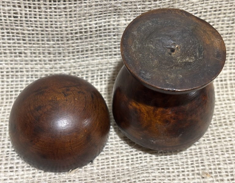 Rare Early Burl Inkwell