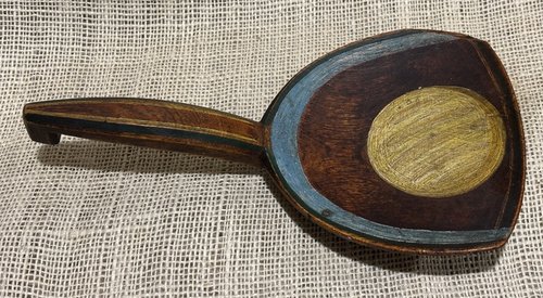 Early Folk Art Painted Paddle