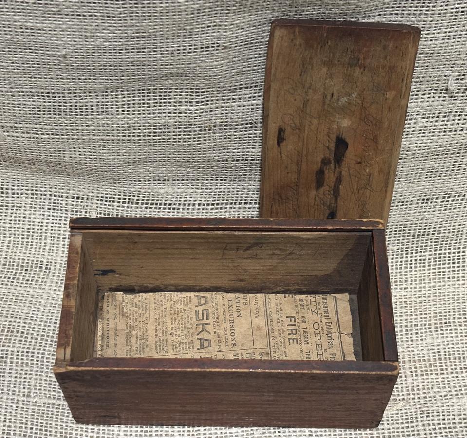 19th Century Painted Slide Box