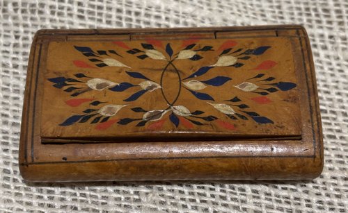 19th C. Scandinavian Birch Burl Snuff Box