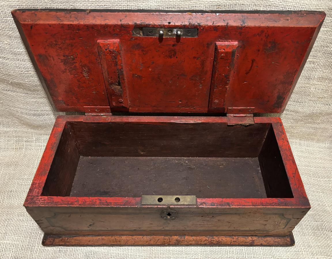 Small Salmon Painted Chest
