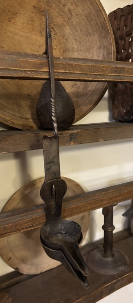Early 19th Century Double Valve Crusie Lamp