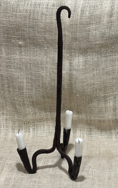 18th Century Iron Hanging Candleholder