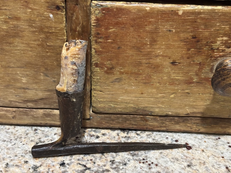 18th Century Iron Spike Candleholder