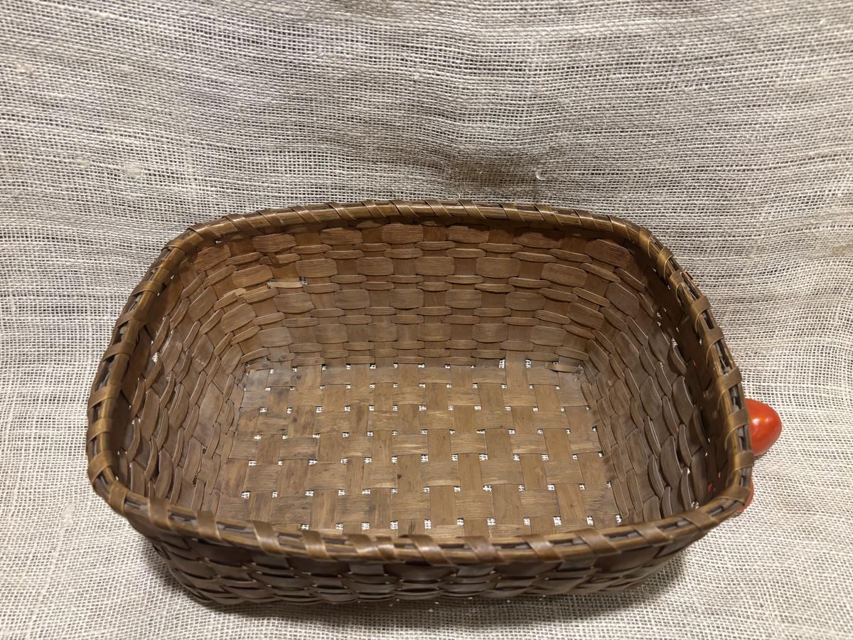 Early Native American Potato Stamped Open Basket