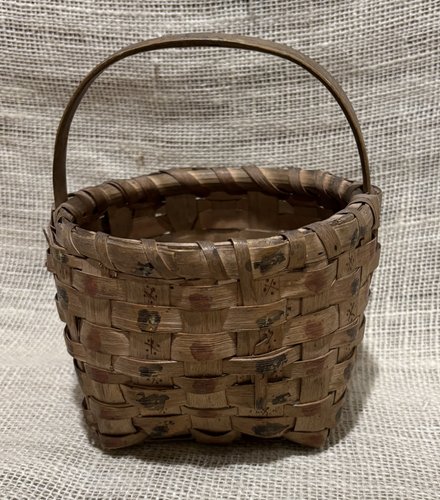 Native American Potato Stamped Berry Basket