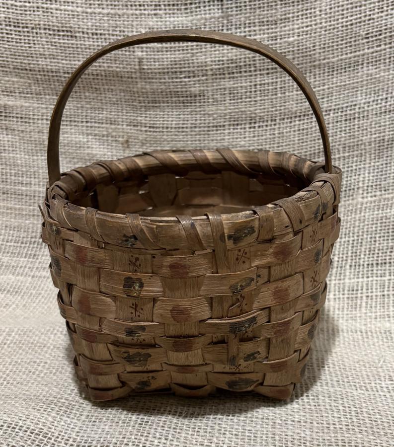Native American Potato Stamped Berry Basket