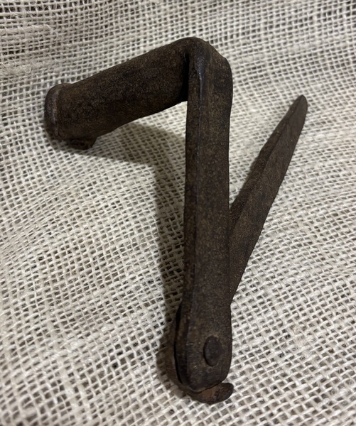 18th Century Iron Hinged Spike Candleholder