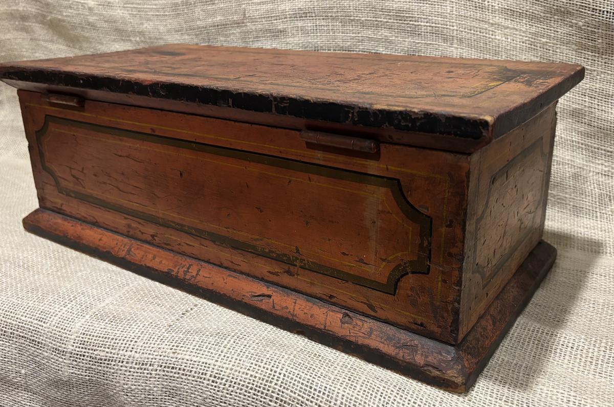 Small Salmon Painted Chest