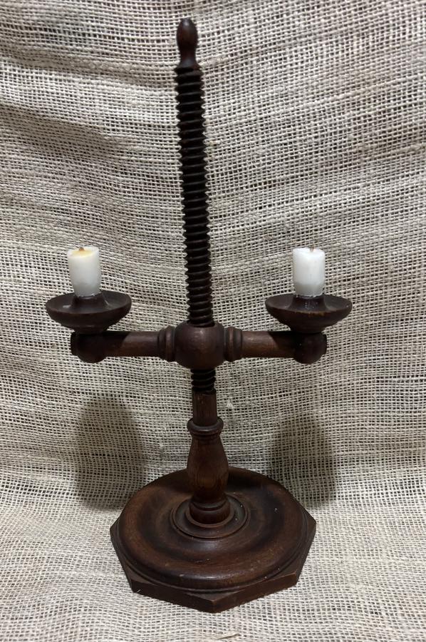 19th Century Adjustable Tabletop Candle Stand