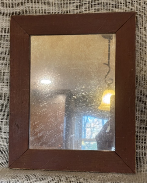 Early Salmon Painted Mirror