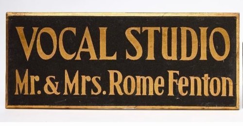 Early 20th Century Trade Sign-Vocal Studio