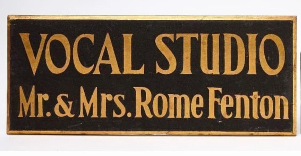 Early 20th Century Trade Sign-Vocal Studio