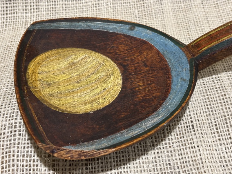 Early Folk Art Painted Paddle