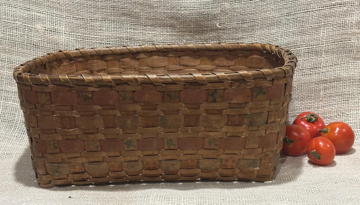 Early Native American Potato Stamped Open Basket