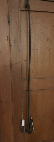 18th Century Wrought Iron Hanging Rush Lamp