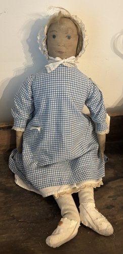 c.1890 Blue Eyed Cloth Doll