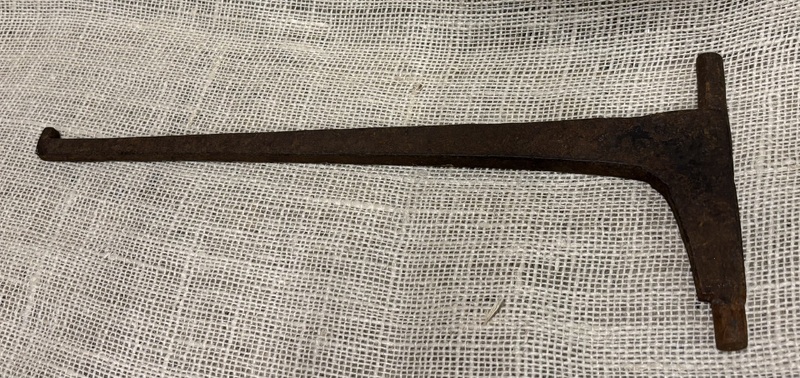 18th Century Iron Fireplace Crane