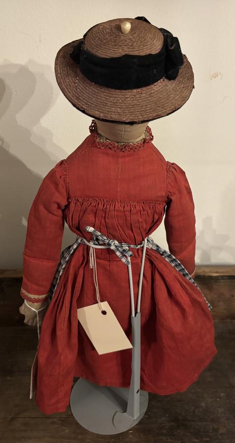 c.1870 Cloth Doll with Hand Painted Face