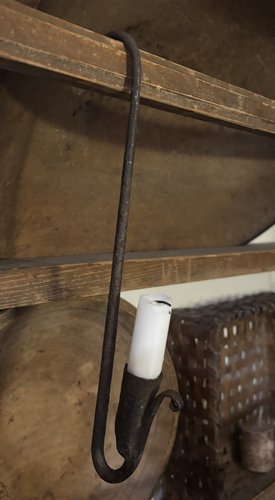 18th Century Wrought Iron Loom Light