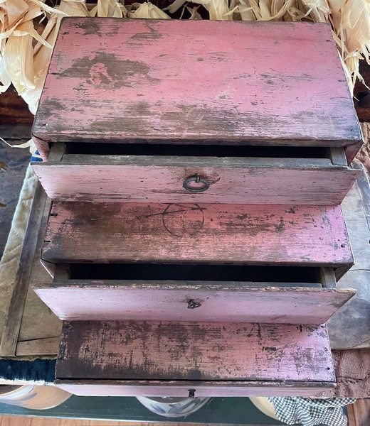 19th. C. Original Paint Set of Drawers