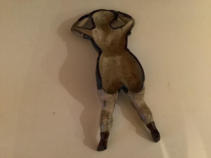 Early Original Paint Cast Iron Bootjack