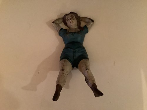 Early Original Paint Cast Iron Bootjack