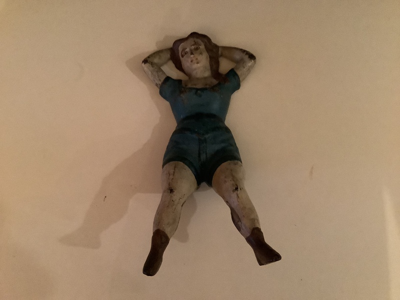 Early Original Paint Cast Iron Bootjack