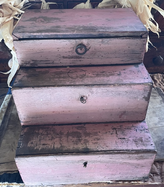19th. C. Original Paint Set of Drawers