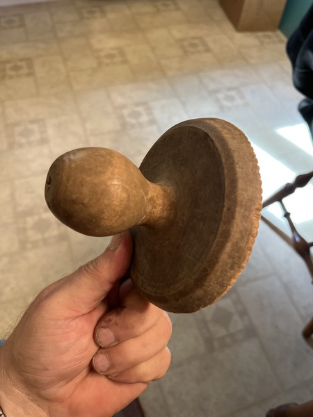 Early 19th c. American carved large butter print